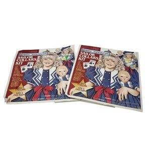 2 Vintage Daisy Kingdom Sailor Collars Kits #N20404NW Girls & Dolls 1996